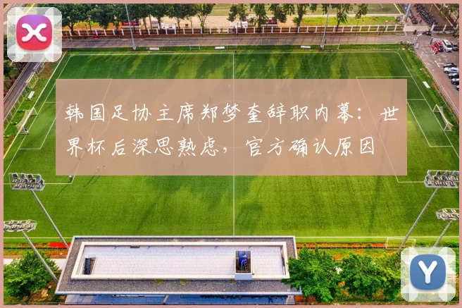 韩国足协主席郑梦奎辞职内幕:世界杯后深思熟虑,官方确认原因